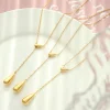 18K Golden Waterdrop Pendant Necklace