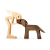 Amoureux des animaux - Ornements de table en bois sculpt&eacute;