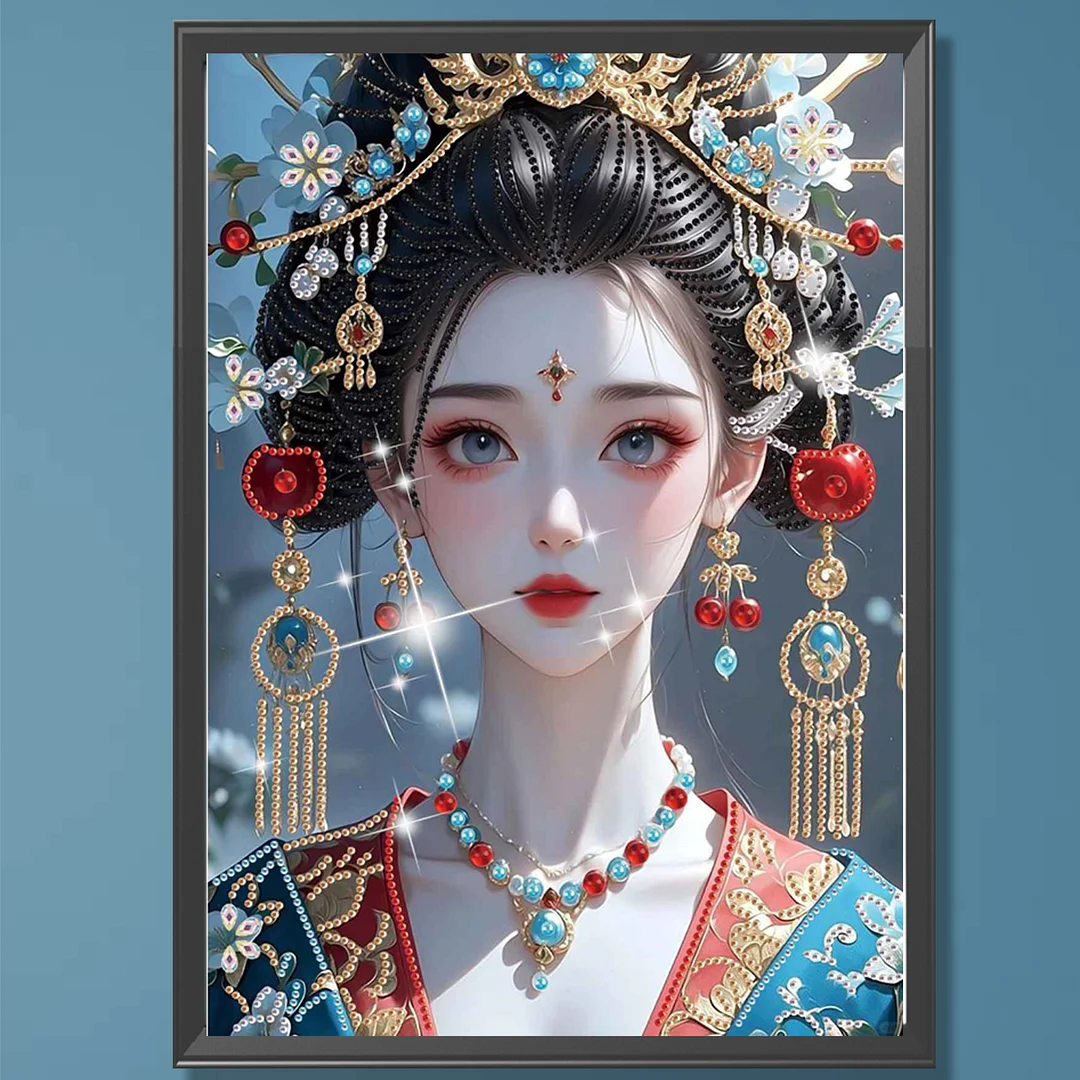 Diamond Painting - Partial Special Shaped Drill - Tang Dynasty Beauty(Canvas|30x40cm)