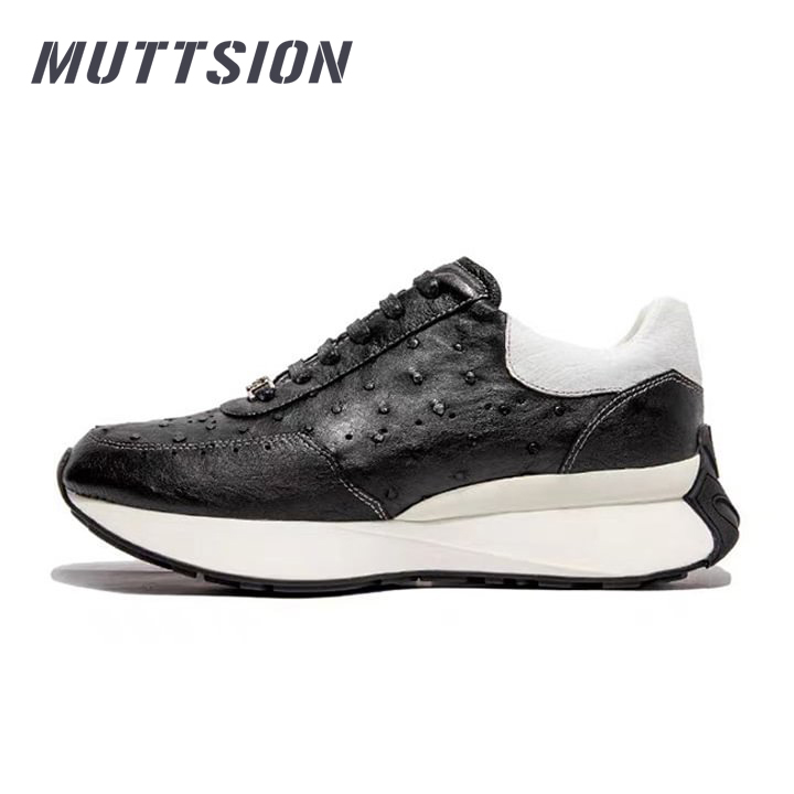 MUTTSION Versatile Lightweight Retro Casual Ostrich Leather Shoes MUTTSION.COM MUTTSION