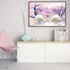 (Big Size)Two Swans - 11CT Stamped Cross Stitch - 60*40cm - Animal