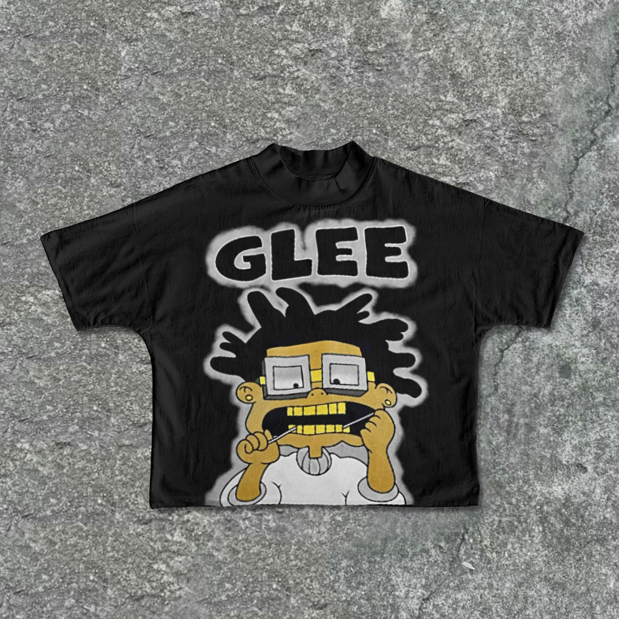 Sopula Glee Cartoon Portrait Graphic Cotton Short Sleeve Cropped T-Shirts - SOPULA
