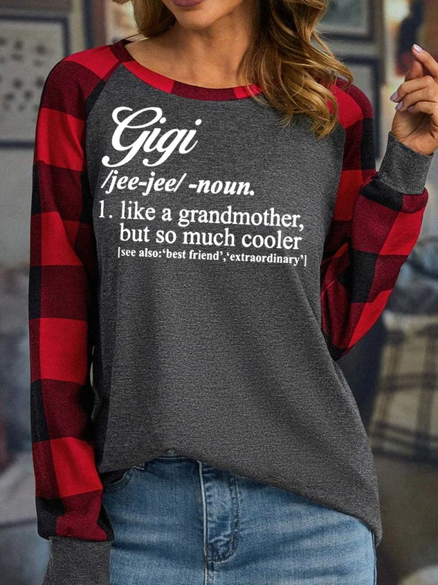 Women’s Gigi Like A Grandmother But So Much Cooler Casual Crew Neck Top socialshop