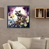 Diamond Painting -DIY Round Dril Purple Grapes Civet Cat(40x40cm)