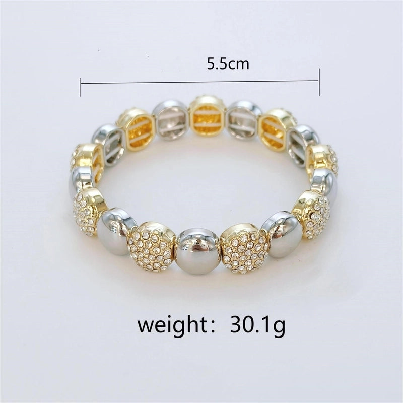 Copper Plating Inlay Geometric Zircon Bangle