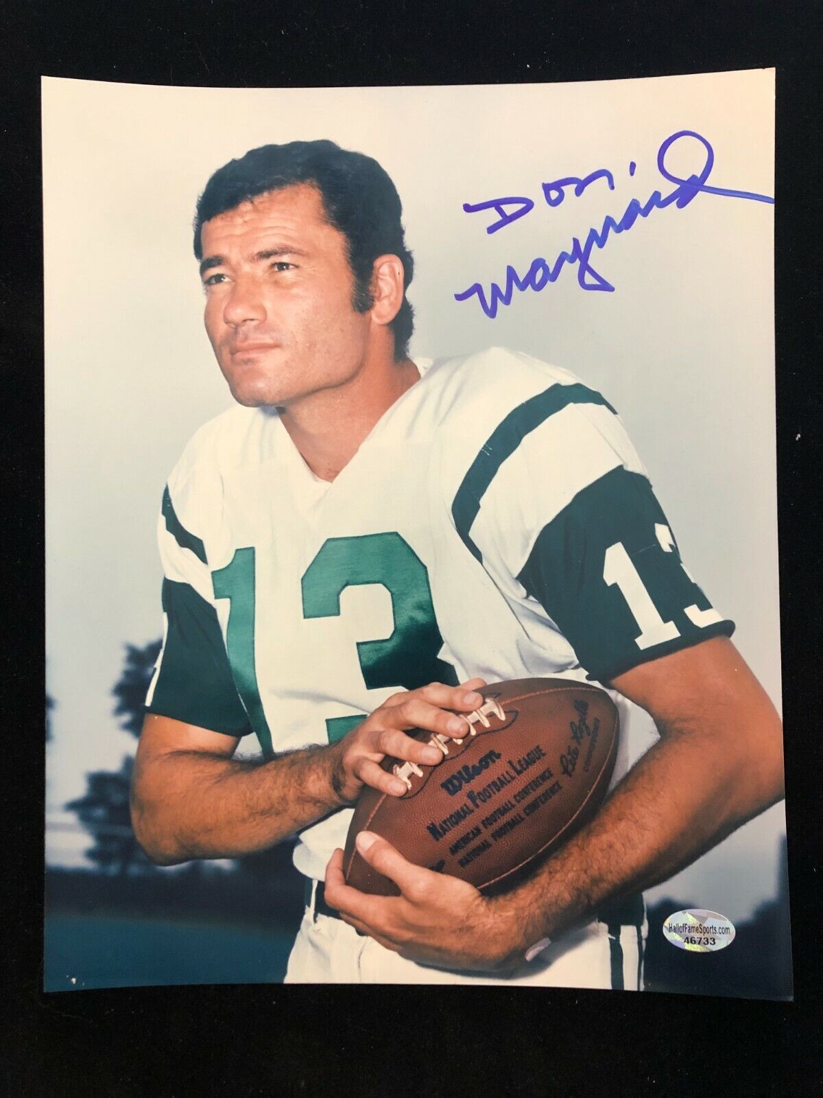 Don Maynard Signed Autographed Photo Poster painting - COA - New York Jets