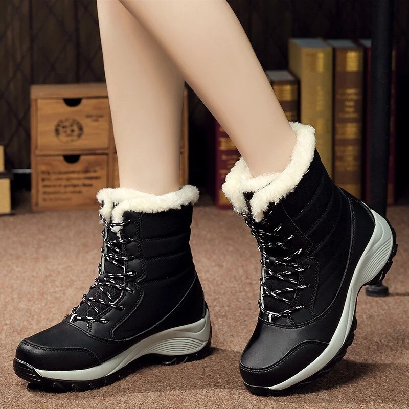 Women Boots Non-slip Waterproof Winter Ankle Snow Boots Women Platform Winter Shoes With Thick Fur Botas Mujer Thigh High Boots