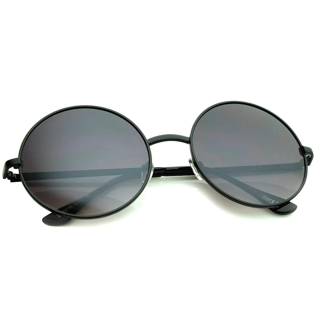 Super Large Oversize Slim Temple Round glasses 61mm