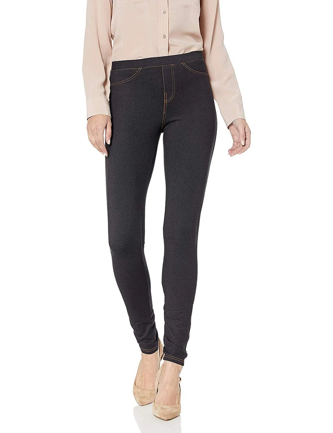 Women's Denim Leggings With Pockets