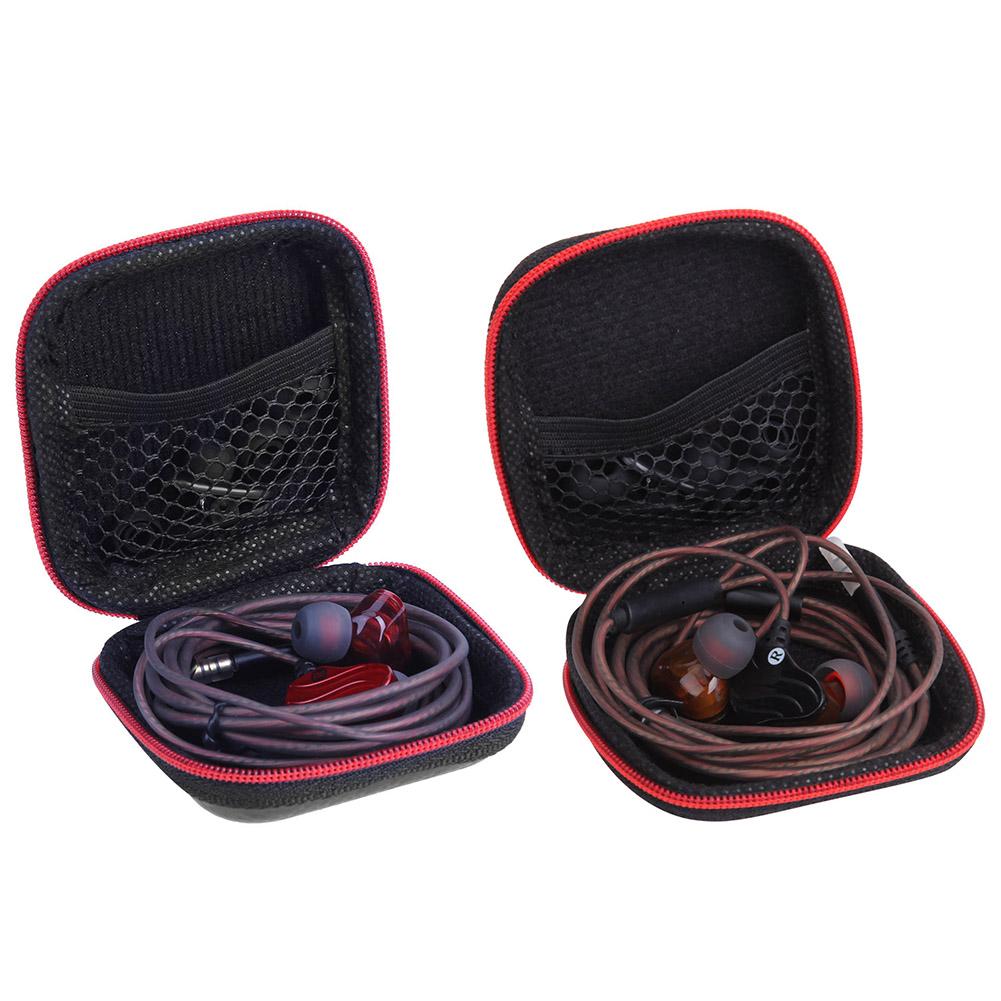 

3.5mm Wired Dual Driver Dynamic HiFi In-ear Earphones Headset with Mic, Red, 501 Original