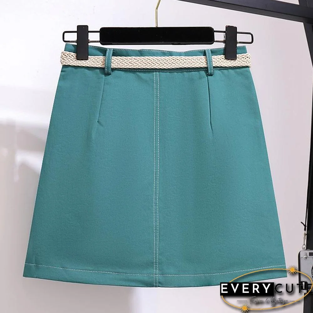 Elegant Lace Blouse+Belt Skirt P11368