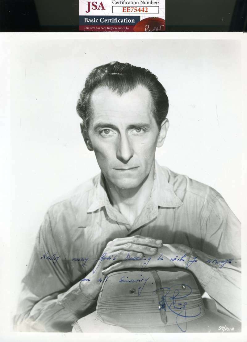 Peter Cushing Jsa Coa Hand Signed 8x10 Photo Poster painting Autograph