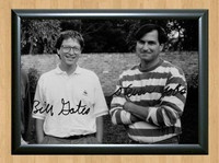 Steve Jobs Bill Gates Tech Signed Autographed Photo Poster painting Poster Print Memorabilia A2 Size 16.5x23.4