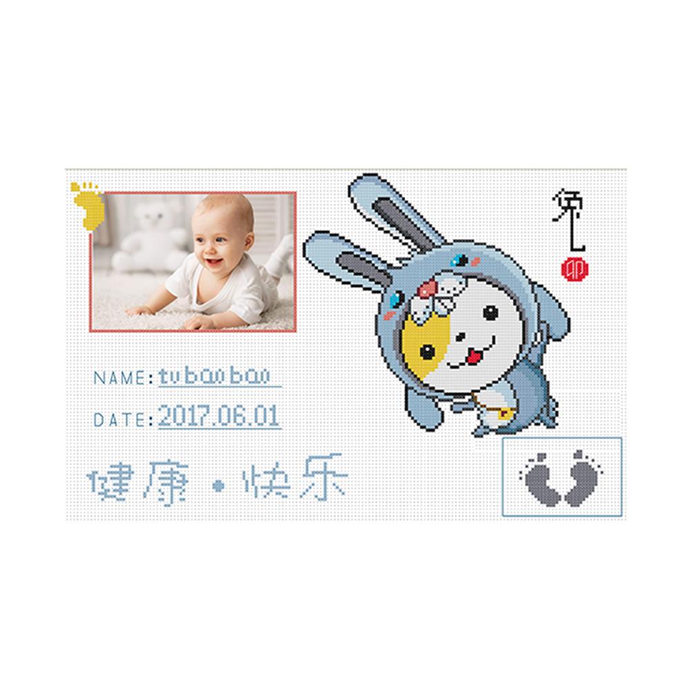 

Rabbit - 11CT Stamped Cross Stitch - 50*34CM, 501 Original