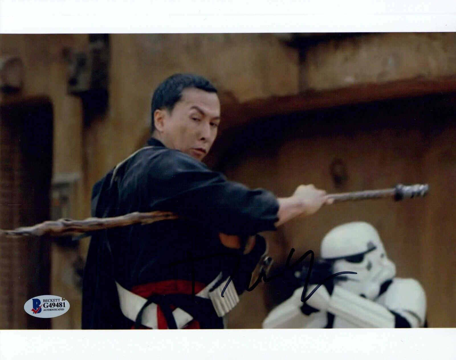 Donnie Yen Signed Autograph 8x10 Photo Poster painting Star Wars Rogue One Beckett BAS COA