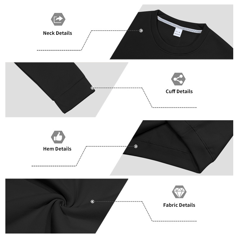 2025 Men’s Autumn/Winter Crewneck Sweatshirt Fleece-lined Warm Simple Loose Fit Classic Style Sweatshirt