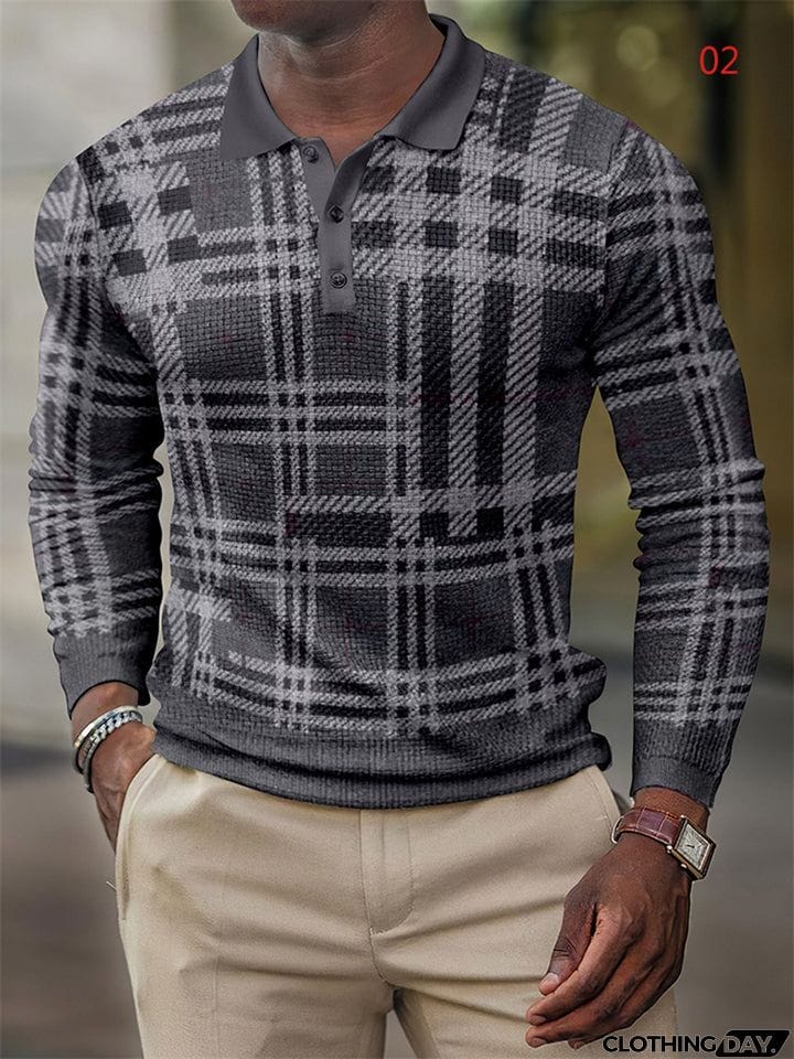 Autumn Winter Cozy Loose-fitting Oversized Polo Shirts For Male