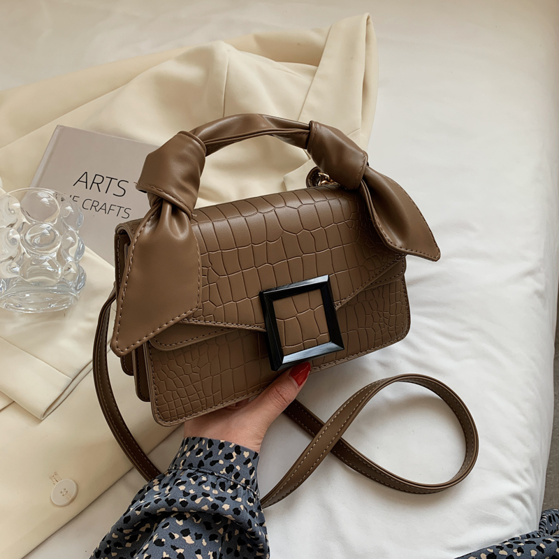 Luckrushonline Texture Pu Small Bag Women Stone Pattern Square Flap Shoulder Crossbody  Bags Autumn New Ladies Casual All-match Handbags back to school Bags