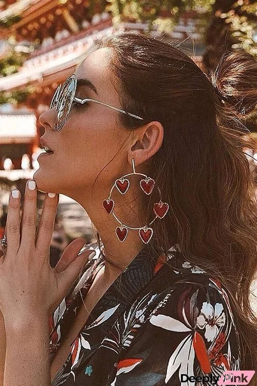 Heart Circle Earrings