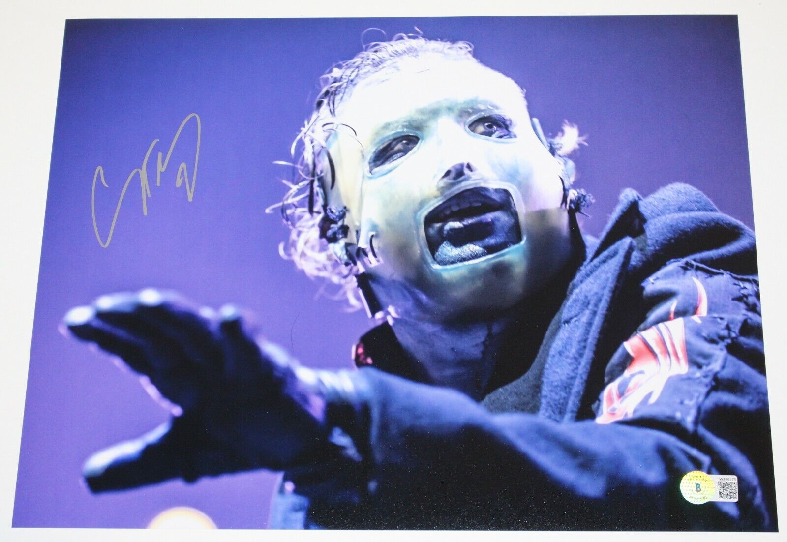 SINGER COREY TAYLOR SLIPKNOT SIGNED 11x14 Photo Poster painting STONE SOUR BECKETT BAS COA PROOF