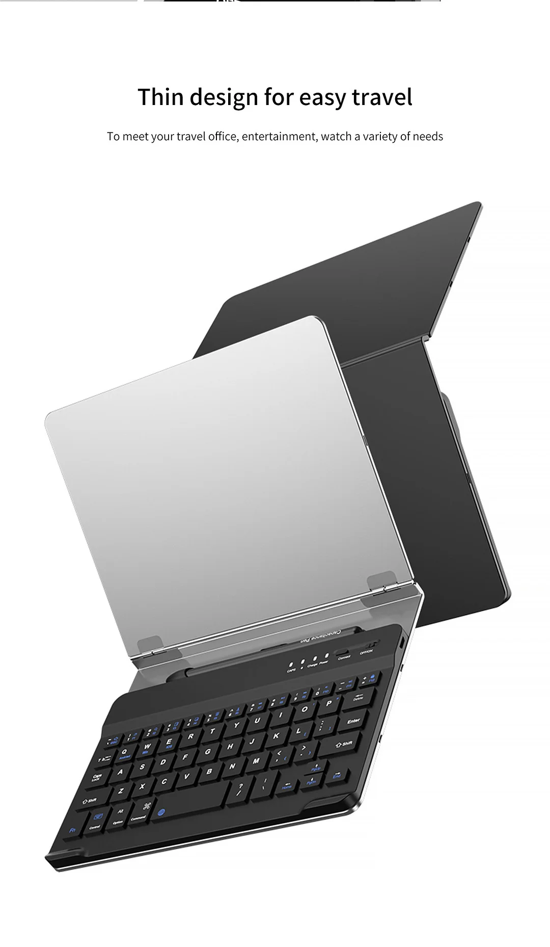 Suitable For Samsung Zfold Mobile Phone Bluetooth Wireless Charging Keyboard Holder Protective Case