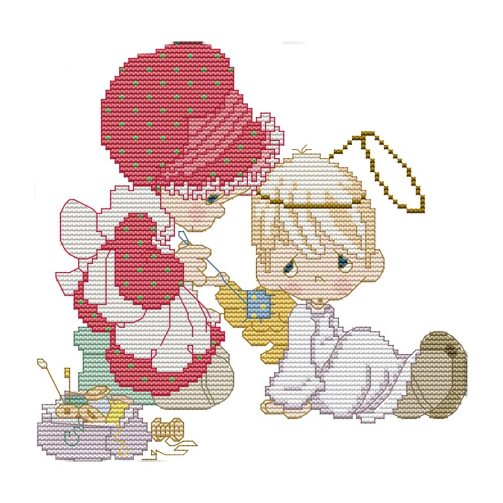 14CT Joy Sunday Stamped Cross Stitch - Sew and Mend(22*22cm)