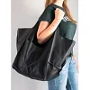 Sac fourre-tout en cuir surdimensionn&eacute;