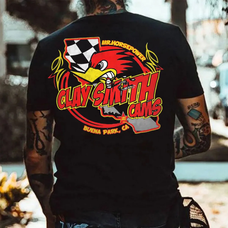 Racing Duck Graphic Design Cotton Tee