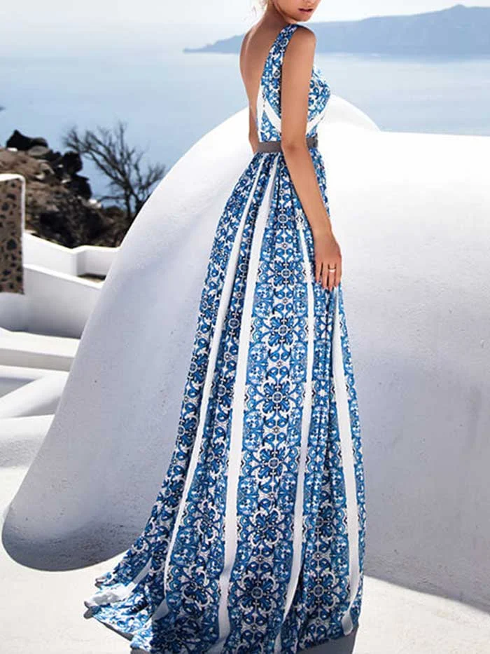 New sexy one-neck halter dress