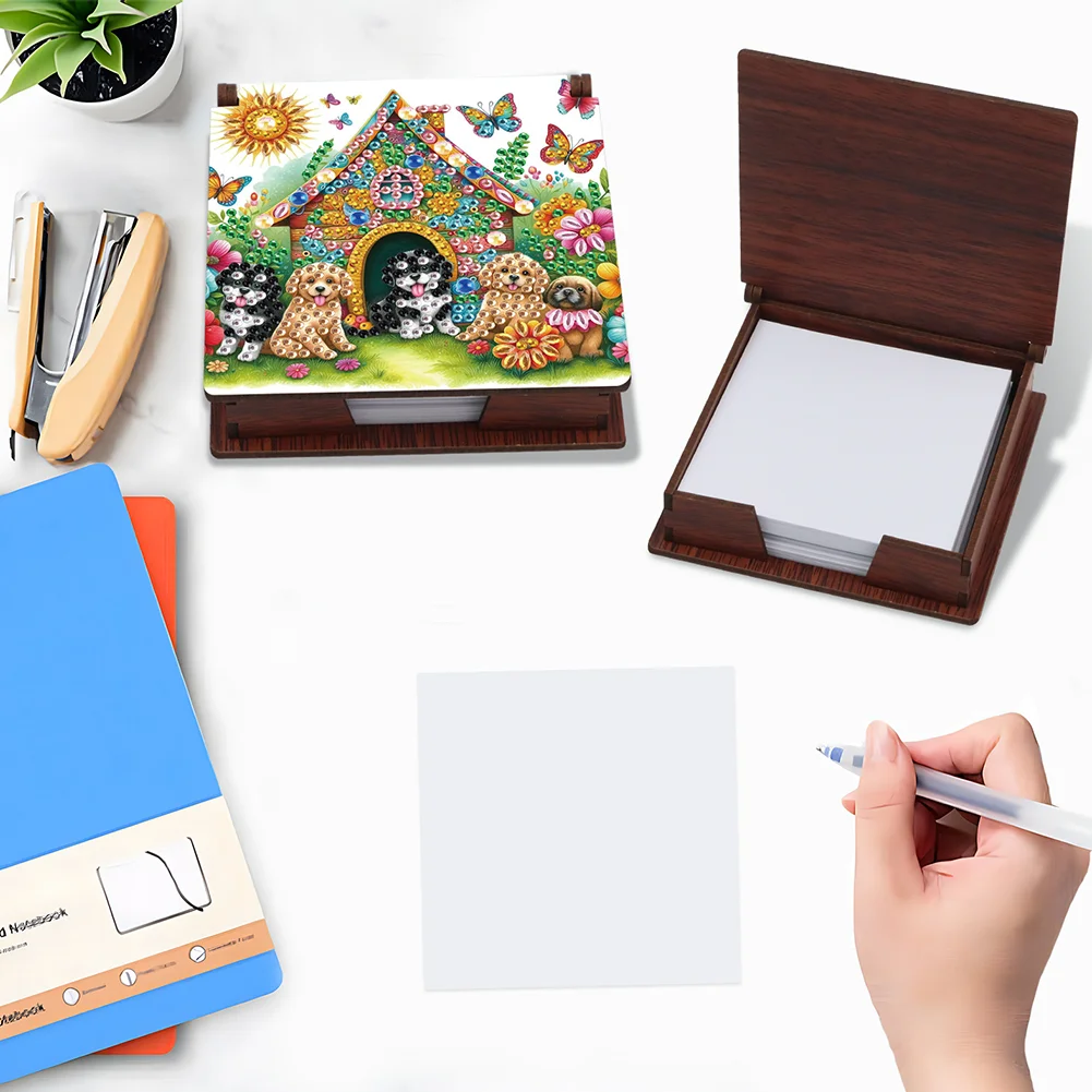 DIY Dog Diamond Painting Note Box Paper 160 Sheets of Paper for DIY Art Craft