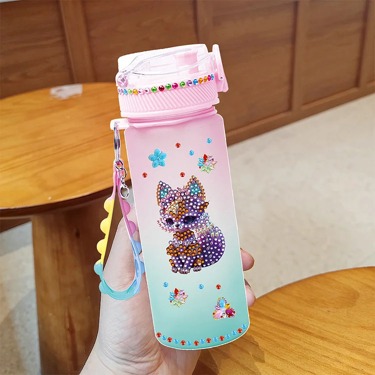 470ml Cartoon DIY Diamond Painting Cup Kit Diamond Decorate Water Bottle DIY Art