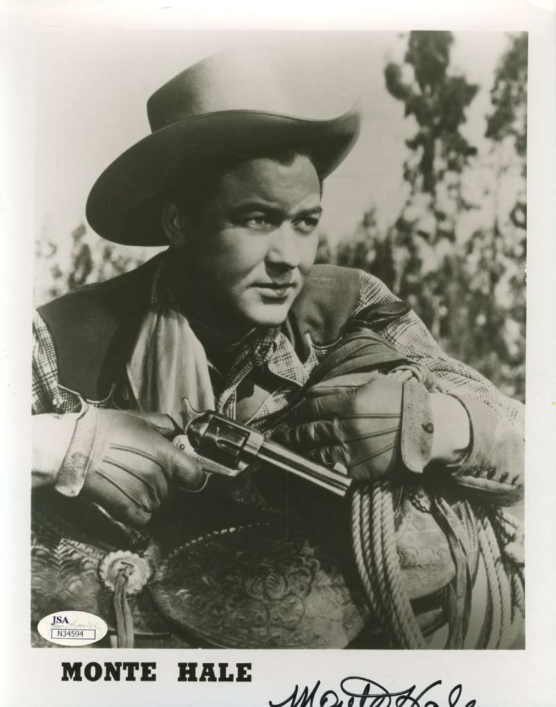 Monte Hale Cowboy Signed Jsa Certified 8x10 Photo Poster painting Authenticated Autograph