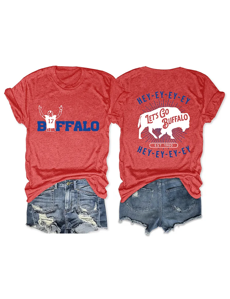 Women's Buffalo Football Print T-Shirt