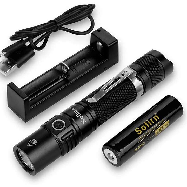 Lampe Torche Tactique Rechargeable, 1200 Lumens Lampe Torche Puissantes De Chasse Zoom Capable