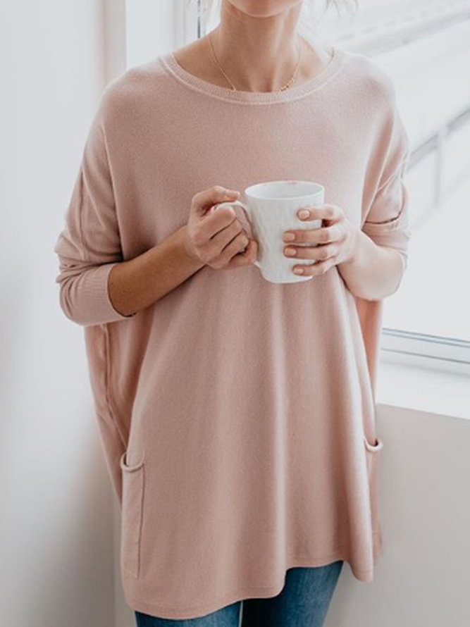 Casual Long Sleeve Cotton-Blend Solid Shirts & Tops Zaesvini