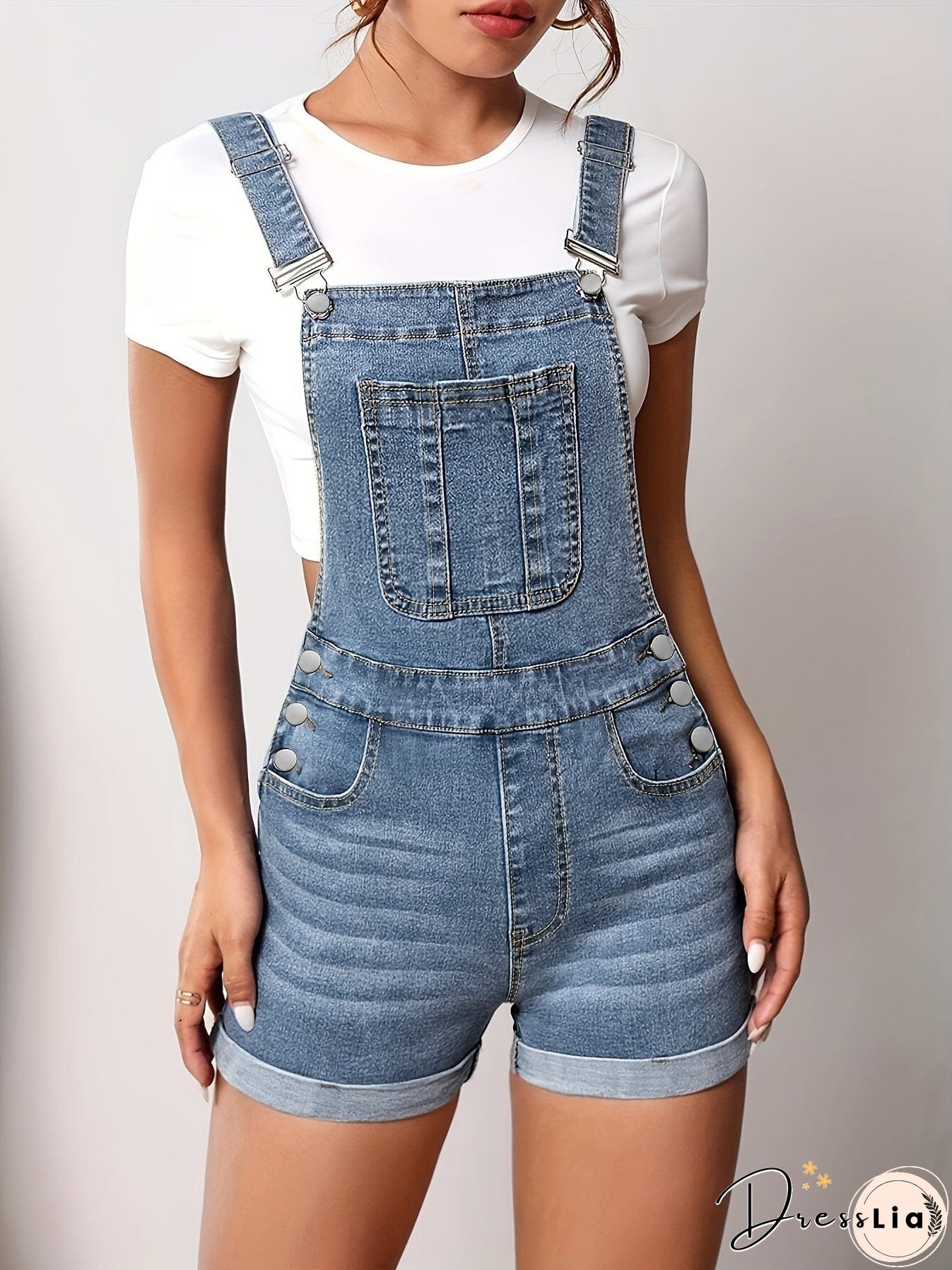 Dark Wash Denim Jumpsuit