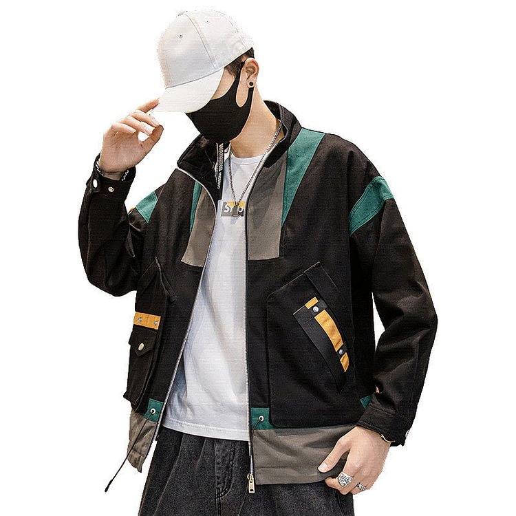 Men's Spring and Autumn Large Size Retro Sports Top Baggy Coat Men's Casual Men Jacket