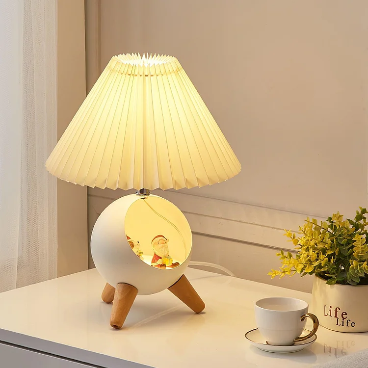 Wood Small Table Lamp