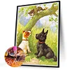 Promotion 2Pcs/set Diamond Painting-DIY Full Round Drill Dog Cats(30*40CM)