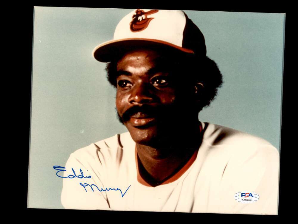 Eddie Murray PSA DNA Coa Signed 8x10 Orioles Photo Poster painting Autograph