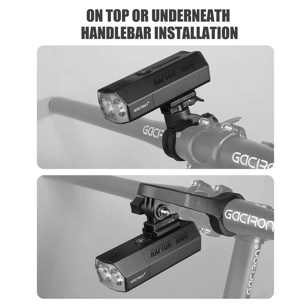 Raptor-1800 Gaciron Ultra High Lumen Bike Front Light