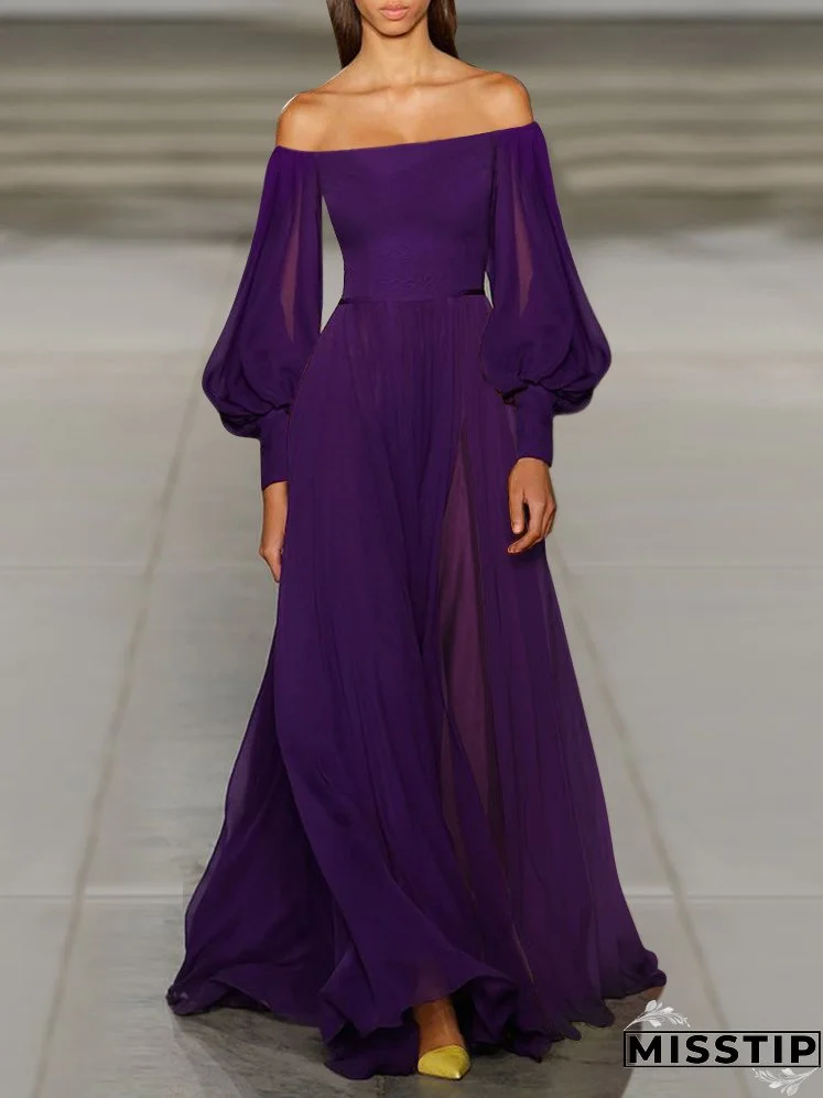 Temperament Fashion Sexy Chiffon Simple Evening Dresses