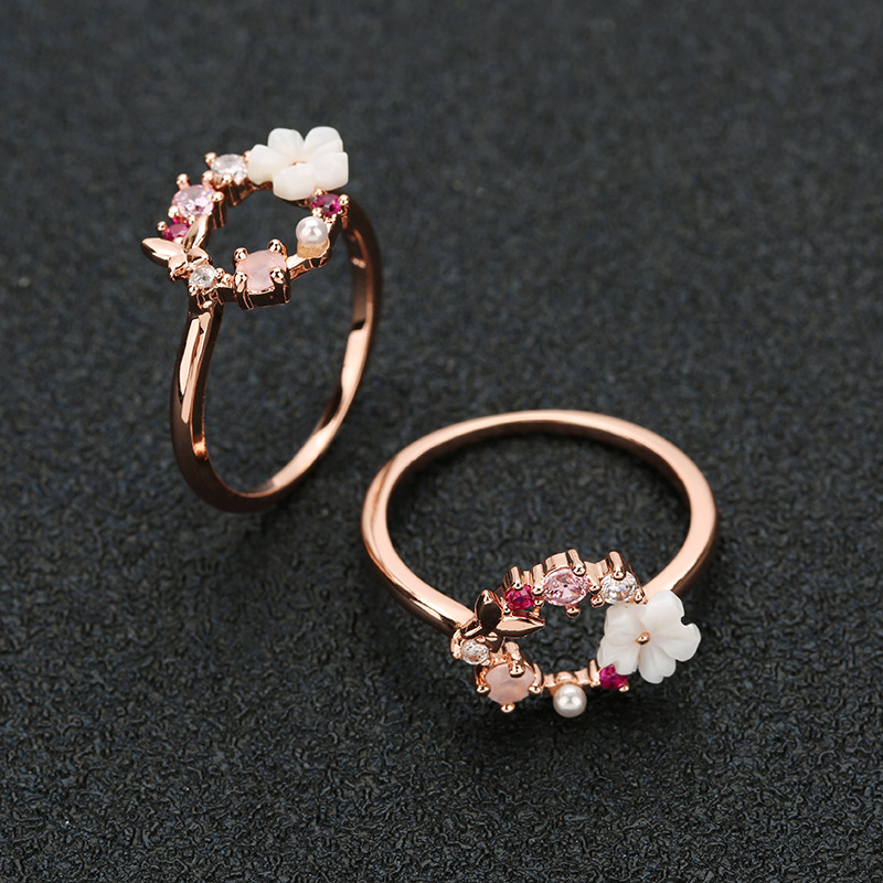 Flowers Rings Firefly Butterfly, Flower, Star Ring