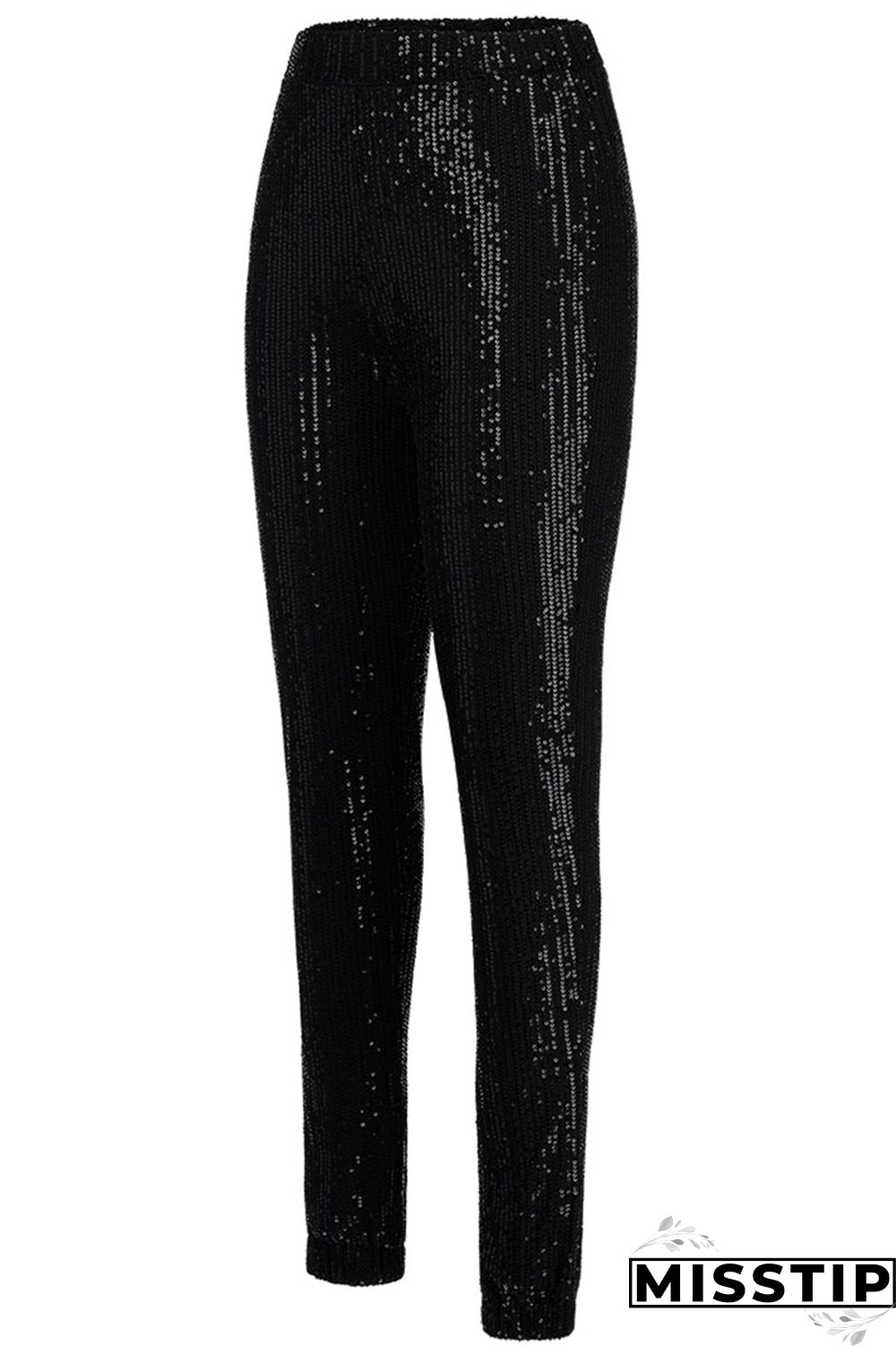 Grey Casual Solid Regular High Waist Straight Bottoms