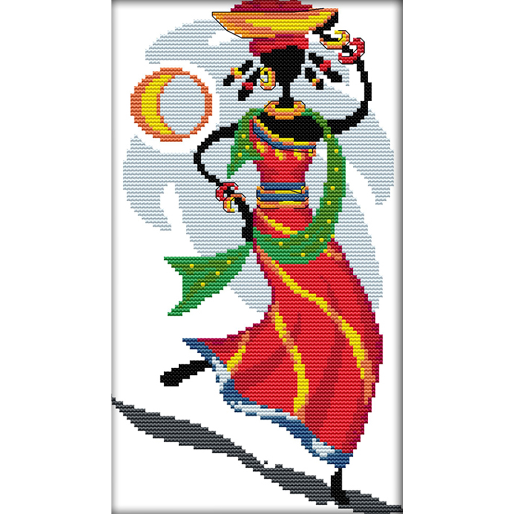 

African Style - 14CT Stamped Cross Stitch - 19*33CM, 501 Original