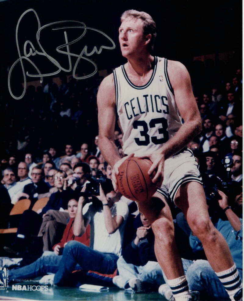 LARRY BIRD SIGNED AUTOGRAPH 8X10 Photo Poster painting - BOSTON CELTICS LEGEND, INDIANA STATE