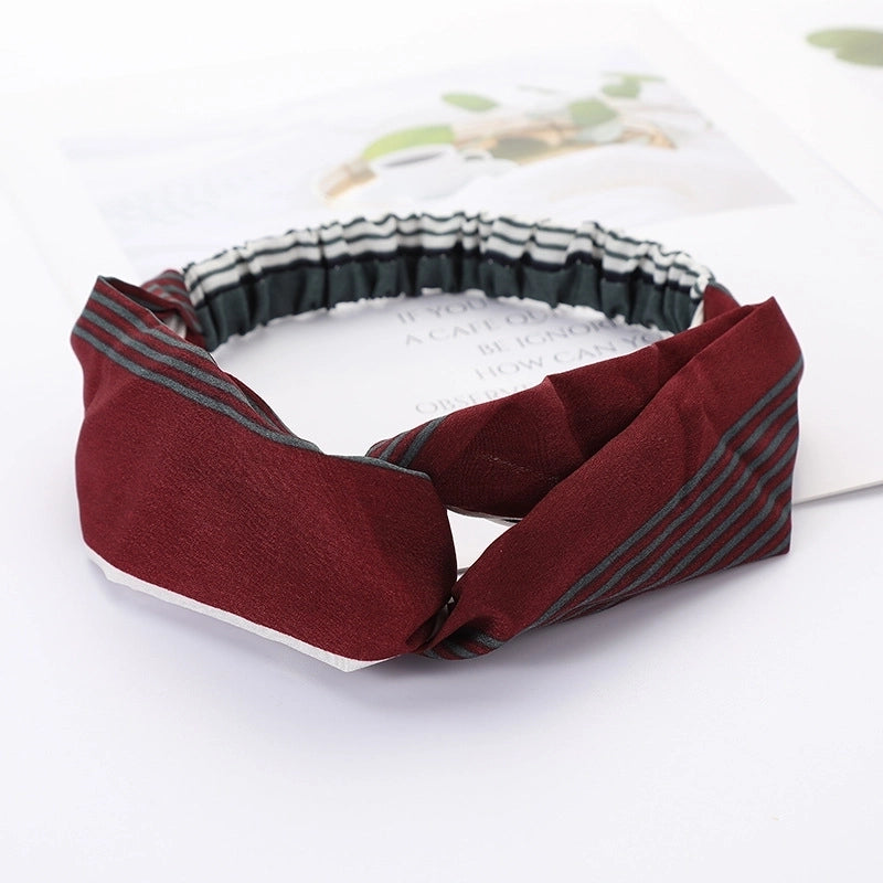 Women’s Lady Polka Dots Flower Cloth Hair Band