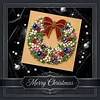 (25x25cm)DIY Pearl Painting Xmas Framed Handmade Pearl Material Art Kit Living Room Decor