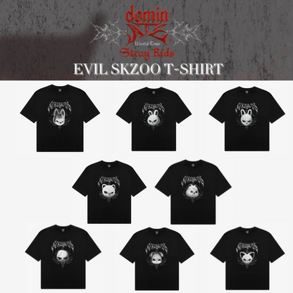 2025 Stray Kids DominATE World Tour in Europe White Tour T-Shirt