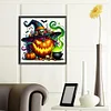 (40*40cm)Halloween Pumpkin Wizard - Full Round Drill Diamond Painting